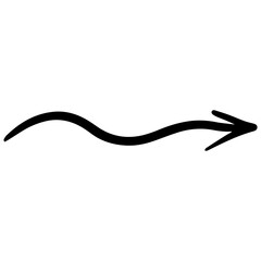 Hand drawn wave arrow sign vector art