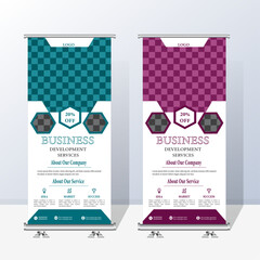 Creative, Modern, Elegant and Professional Business Roll Up Design.