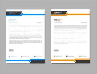 modern corporate letterhead template design Clean and professional corporate company business letterhead template design - obrazy, fototapety, plakaty