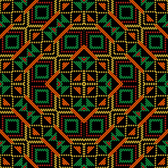 Ethnic boho seamless pattern. Patchwork texture. Weaving. Traditional ornament. Tribal pattern. Folk motif. Can be used for wallpaper, textile, wrapping, web page background.