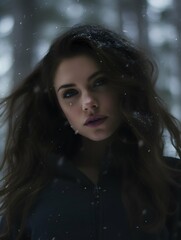 Beautiful woman portrait photography, photo, pretty girl, winter fashion, Generative AI