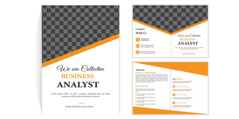 Creative, Modern, Elegant and Professional Bi Fold Brochure Design.