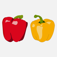 파프리카 2종 벡터 일러스트