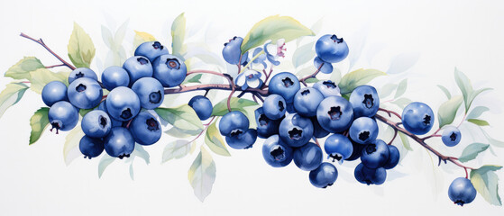 Huckleberry's watercolor melody—on the canvas, hues of deep purple and calming blue compose a serene song.