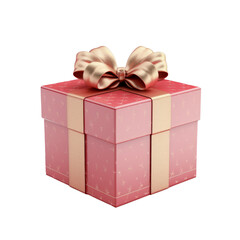 Fototapeta premium Gift box isolated on transparent background. AI generated.