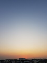 sunset over the city