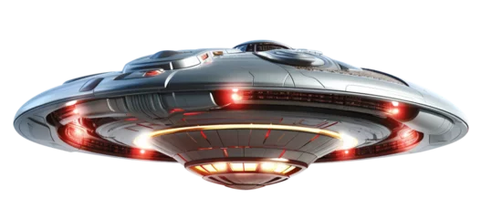 Foto op Canvas UFO png Unidentified flying object png alien spaceship png ufo flying png UFO transparent background © HugePNG