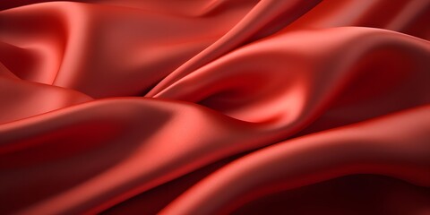 Obraz premium Close-up of red texture fabric cloth textile background