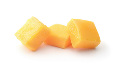 Heap of mango candy isolated.