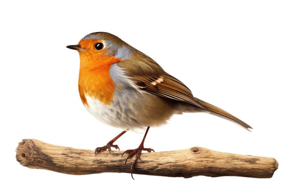 Garden Melody Delightful Robin Presence on a White or Clear Surface PNG Transparent Background © Usama