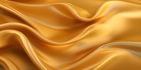 Obraz premium Fabric gold color Cloth Flowing on Wind Textile Wave Flying movement 3d rendering abstract fashion background