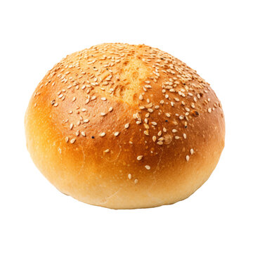 Bread roll baket good pastry isolated on transparent background. AI generated.