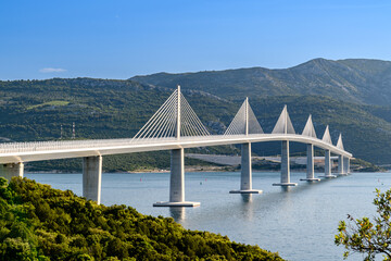 The Peljesac Bridge (Pelješki most) Croatia. The most beautiful bridge in Croatia