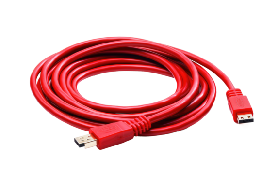 Storage Access Cable SATA Connector on a White or Clear Surface PNG Transparent Background