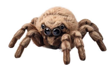 Creepy Crawly Cuddles Scurrying Spider Soft Toy on a White or Clear Surface PNG Transparent Background