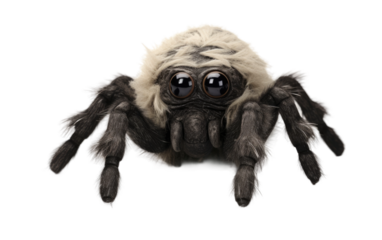 Plush Scurrying Spider Arachnid Adventures on a White or Clear Surface PNG Transparent Background