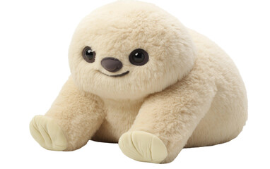 Gentle Sloth Embrace SensorySloth Stuffed Anima on a White or Clear Surface PNG Transparent Background