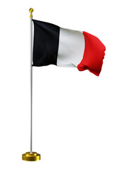 New Caledonia flag wave on transparent or PNG background. digital illustration for national activity or social media content.