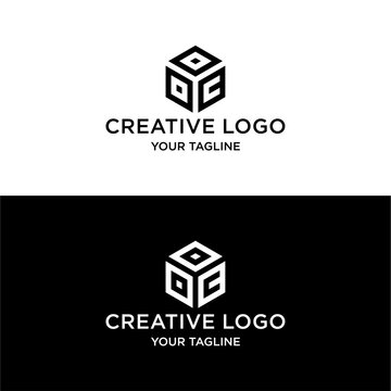 creative letter ooc logo design vector