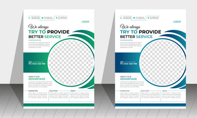 Corporate Business Flyers with modern and minimalist style.