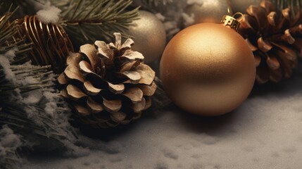 Christmas background with decorative tree ball