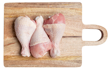 Raw Chicken Drumsticks Isolated, Uncooked Poultry Legs, Fresh Hen Meat, Fresh Chicken Drumstick