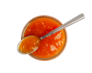 Orange Jam, Apricot Marmalade, Fruit Jelly Fruity Confiture, Yellow Red Syrup, Mango Sauce