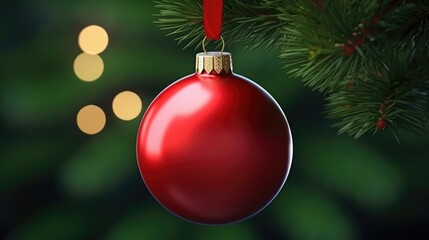 Christmas background with decorative tree ball
