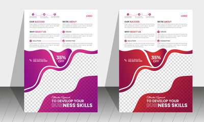 Corporate Business Flyers with modern and minimalist style.