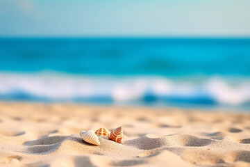 Airplane flying over the sea with sandy beach