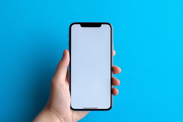 Smartphone on blue background