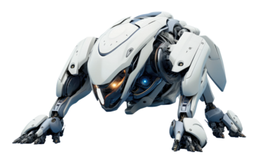 A Realistic Glimpse of Shape Shifting Robots on a Clear Surface or PNG Transparent Background.