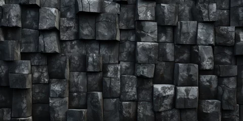 Foto op Plexiglas Basalt Columnar Joints texture background © RMedia