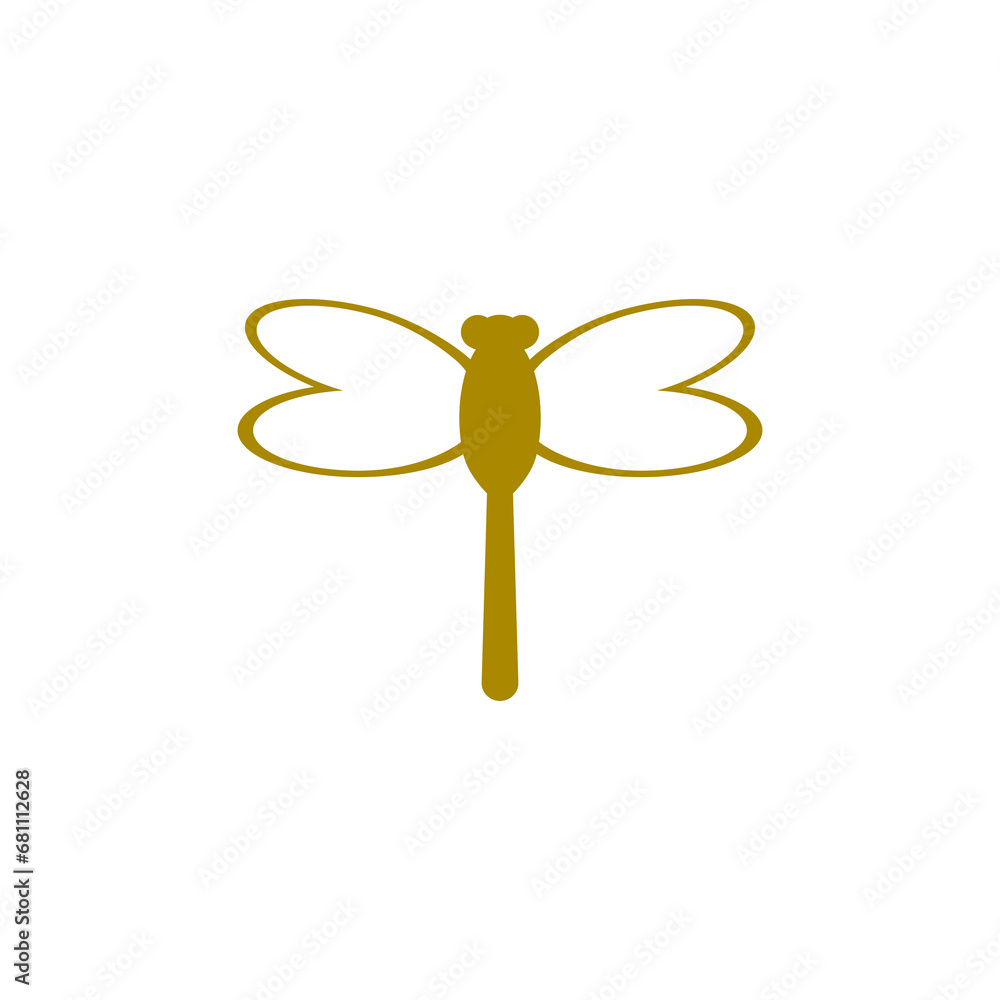 Canvas Prints Dragonfly icon isolated on transparent background