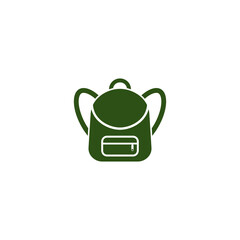 School bag icon isolated on transparent background