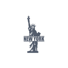 Statue of Liberty New York icon isolated on transparent background