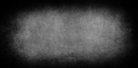 Black stone concrete grunge texture and backdrop background anthracite panorama. grunge and scratched old wall texture cement dirty gray with black background,	