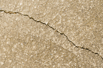 crack on concrete close-up. texture of old concrete