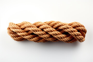 Obraz premium Rope knot isolate on white background