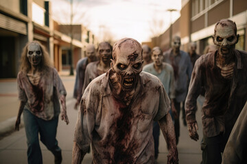 Cityscape Zombies: Sunlit Sidewalk Mayhem