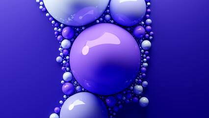 Blue background with round shapes