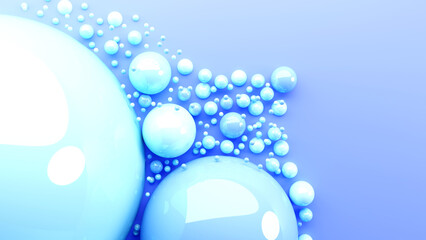 Blue background with round shapes