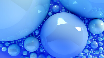 Blue background with round shapes