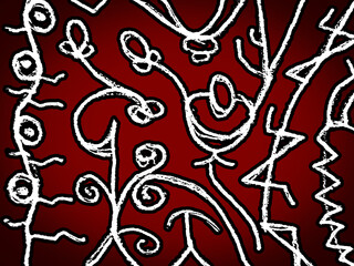 Curved lines abstract motif pattern