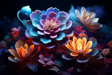 Schilderijen op glas lotus flower background © AteeqUr