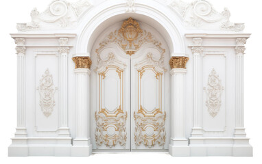 A Realistic Glimpse into the Fine Art of the Exquisite Marvel Door Design on a Clear Surface or PNG Transparent Background.