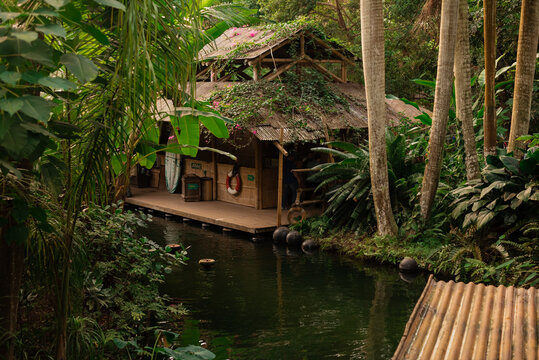 Leipzig Zoo,Germany, People visit the zoo in summer. Tropical view