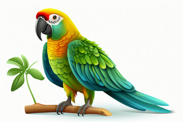 blue and yellow macaw parrot