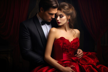 Glamourous Love: Evening Attire Adoration