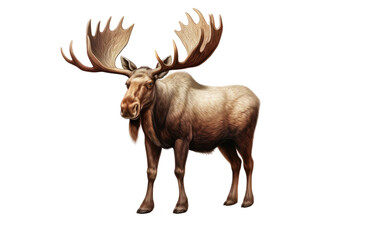 A Realistic View of the Musical Moose Mobile on a Clear Surface or PNG Transparent Background.